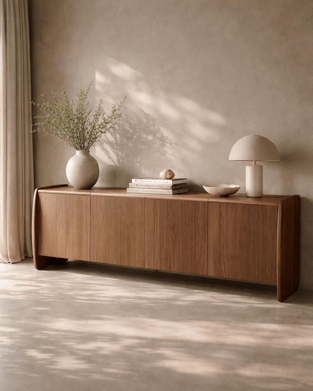 Underline Buffet - Light Walnut - 4 Door - XShowhome Limited - Tommy Franks