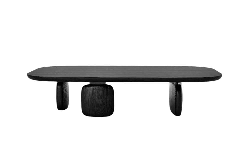 Underline Oval Coffee Table - Black Oak - XShowhome Limited - Tommy Franks