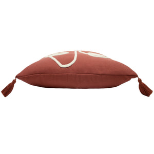 Uno Face 45x45 Feather Filled Cushion Red Clay - Canwell Interiors Limited - Riva
