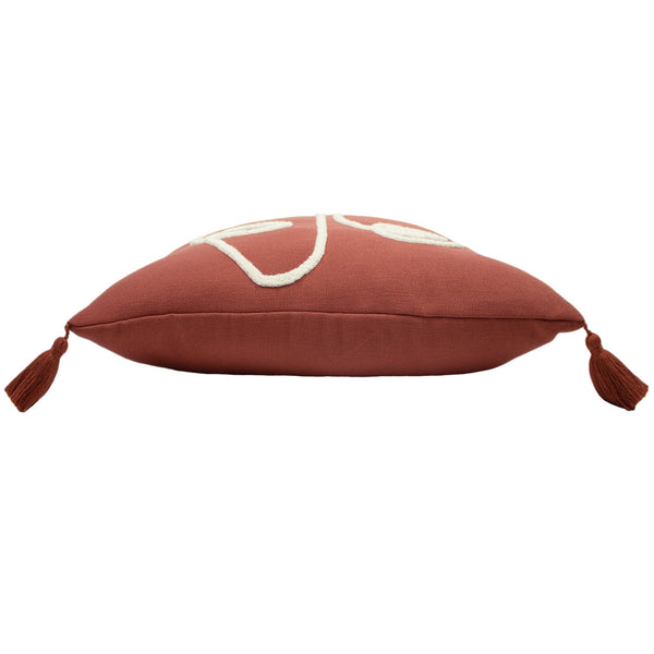 Uno Face 45x45 Feather Filled Cushion Red Clay - Canwell Interiors Limited - Riva