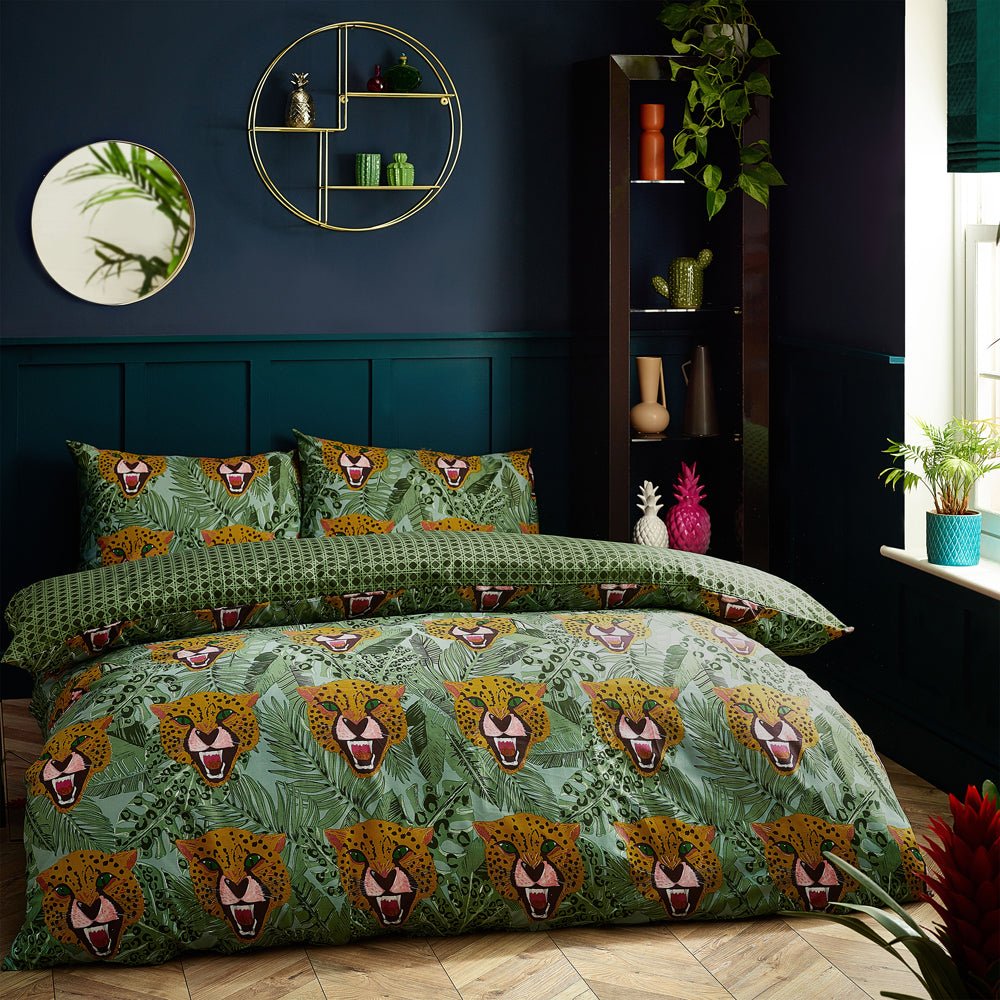Untamed King Size Duvet Set Green - Canwell Interiors Limited - Riva