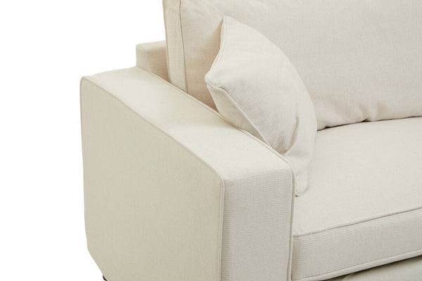 Valensole 3 Seat Cream Fabric Sofa - Canwell Interiors Limited - Xshowhome