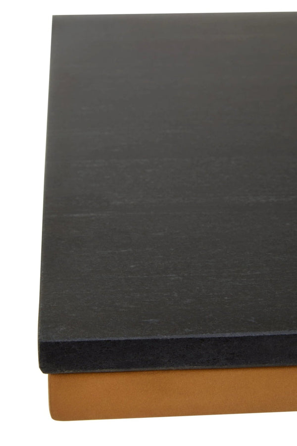 Varana Black Marble Top Side Table With Gold Finish Frame - XShowhome Limited - Xshowhome