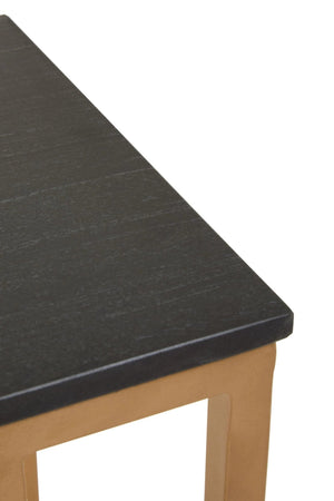 Varana Black Marble Top Side Table With Gold Finish Frame - XShowhome Limited - Xshowhome