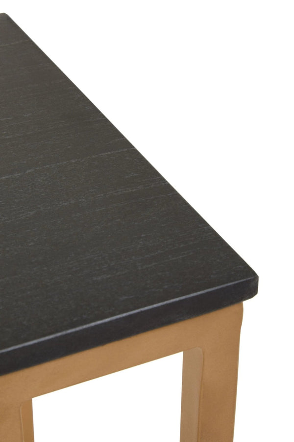 Varana Black Marble Top Side Table With Gold Finish Frame - XShowhome Limited - Xshowhome