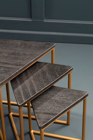 Varana Nest Of Three Triangular Tables - Canwell Interiors Limited - Xshowhome