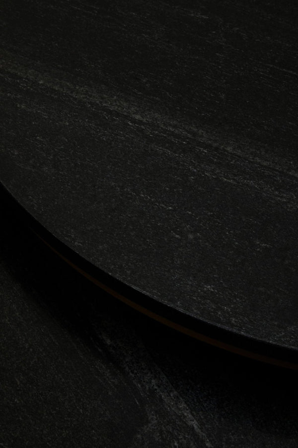 Varana Nest Of Two Black Marble Top Round Tables - XShowhome Limited - Xshowhome
