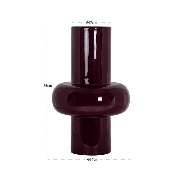 Vase Ashlyn Burgundy Large - XShowhome Limited - Richmond