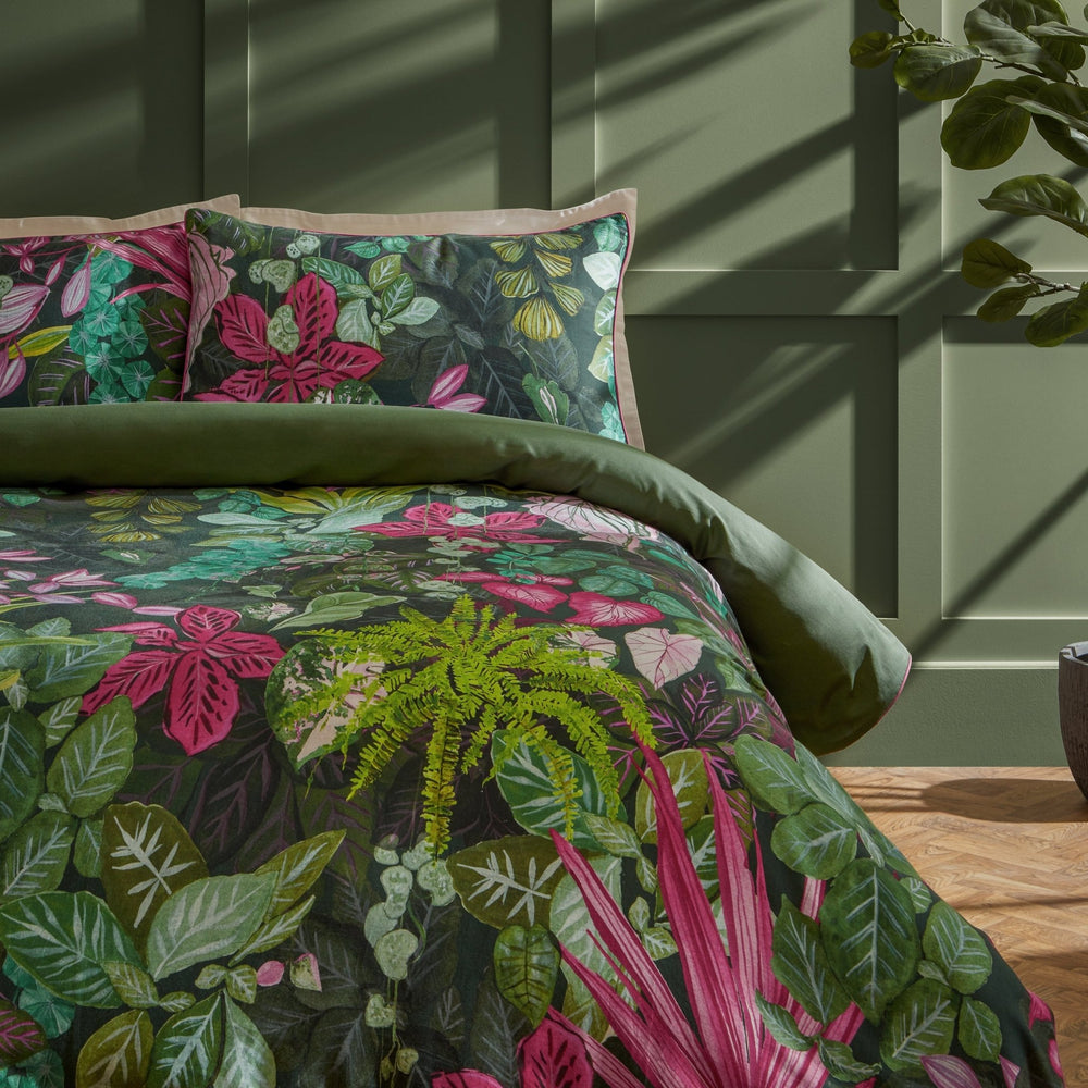 Veadeiros King Size Duvet Set Pink/green - Canwell Interiors Limited - Riva