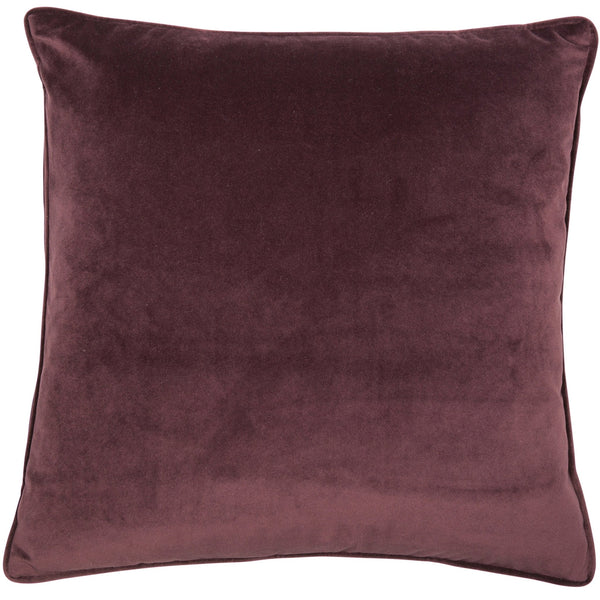 Velvet Piped Aubergine 43x43 - Canwell Interiors Limited - Malini