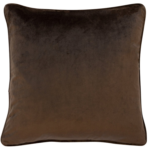 Velvet Piped Cushion Chocolate 50x50 - Canwell Interiors Limited - Malini