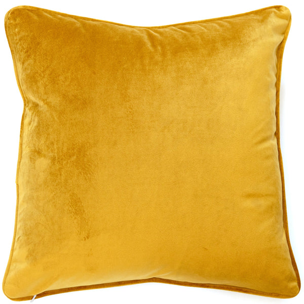 Velvet Piped Cushion Cognac 50x50 - Canwell Interiors Limited - Malini