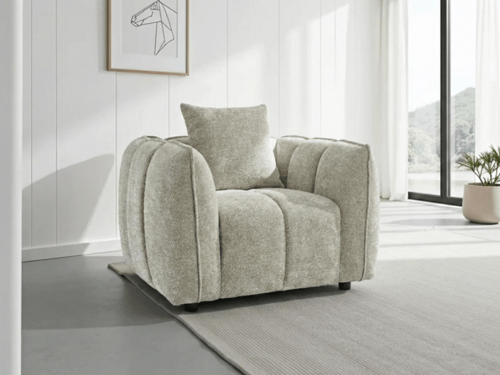Venice Sofa Beige Armchair - XShowhome Limited - Xshowhome