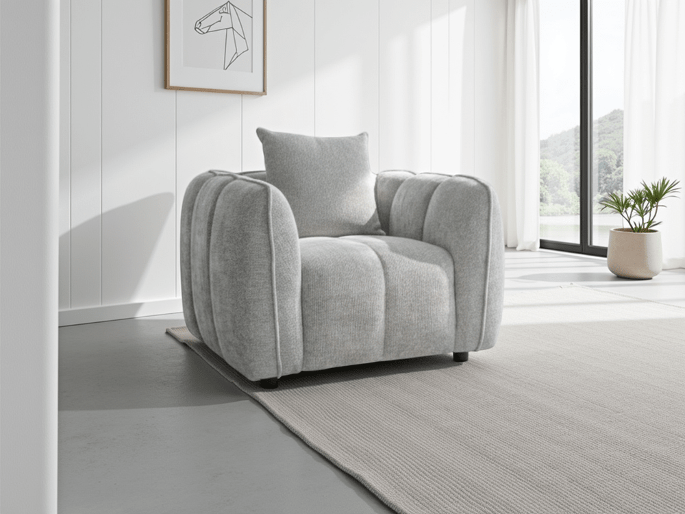 Venice Sofa Grey Armchair - XShowhome Limited - Xshowhome