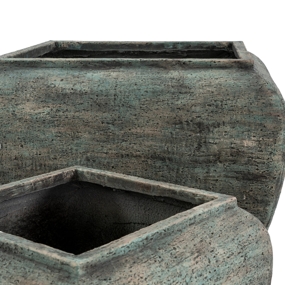 Verdan Square Drum Set of 2 Planters - Canwell Interiors Limited - Hills