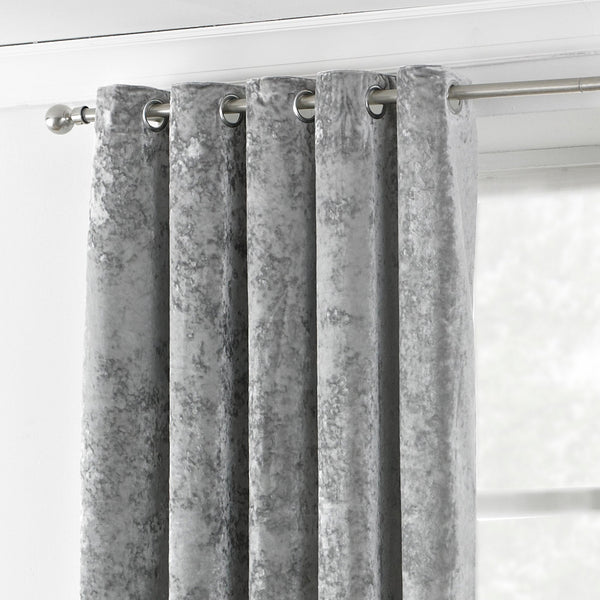 Verona Ring Top 228x137 Curtains Silver - XShowhome Limited - Riva