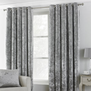 Verona Ring Top 228x137 Curtains Silver - XShowhome Limited - Riva