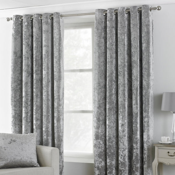 Verona Ring Top 228x137 Curtains Silver - XShowhome Limited - Riva