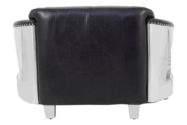 Victor 2 Seat Black Leather Sofa - Canwell Interiors Limited - Xshowhome