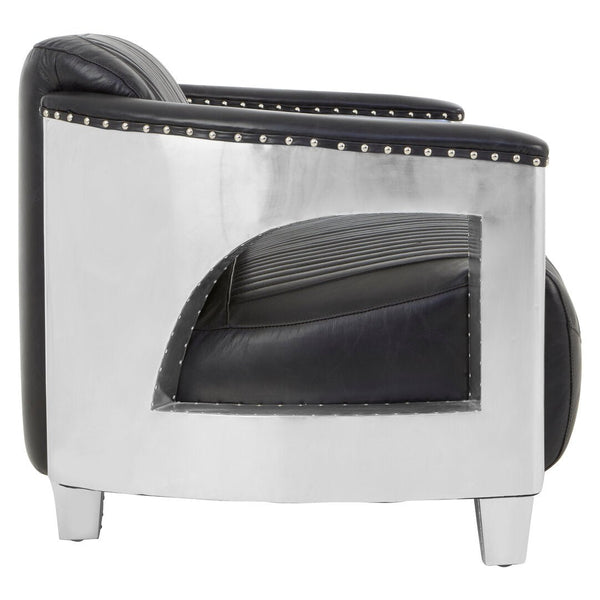 Victor 2 Seat Black Leather Sofa - Canwell Interiors Limited - Xshowhome