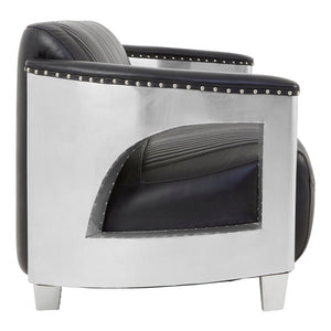 Victor 3 Seat Black Leather Sofa - Canwell Interiors Limited - Xshowhome
