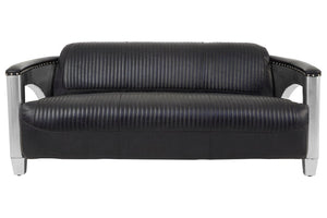 Victor 3 Seat Black Leather Sofa - Canwell Interiors Limited - Xshowhome