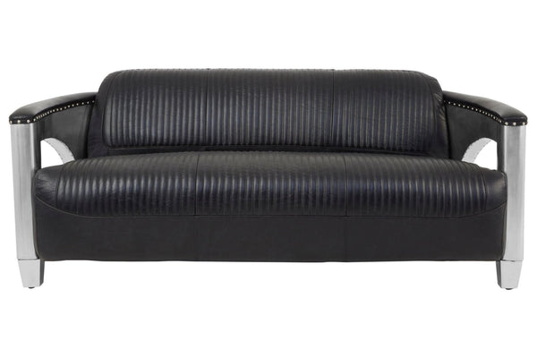 Victor 3 Seat Black Leather Sofa - XShowhome Limited - Xshowhome
