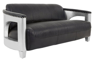 Victor 3 Seat Black Leather Sofa - XShowhome Limited - Xshowhome