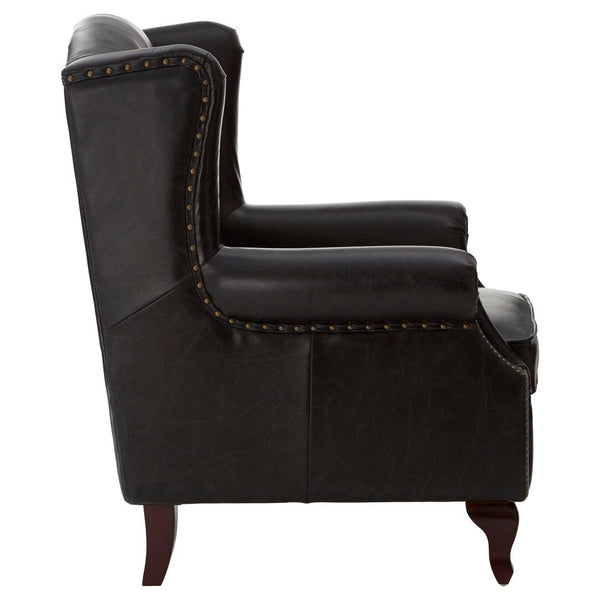 Victor Black Leather Wingback Armchair - Canwell Interiors Limited - Xshowhome