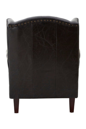 Victor Black Leather Wingback Armchair - Canwell Interiors Limited - Xshowhome