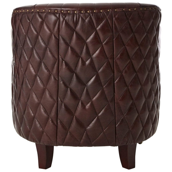 Victor Brown Leather Winged Back Armchair - Canwell Interiors Limited - Xshowhome