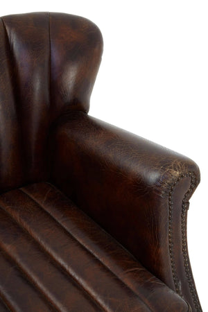 Victor Winged Brown Leather Armchair - XShowhome Limited - Xshowhome