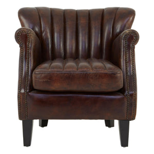Victor Winged Brown Leather Armchair - XShowhome Limited - Xshowhome