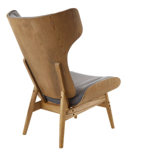 Vinsi Dark Grey Velvet Chair with Winged Back - XShowhome Limited - Xshowhome