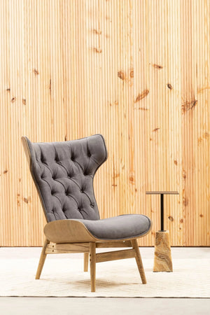 Vinsi Dark Grey Velvet Chair with Winged Back - XShowhome Limited - Xshowhome