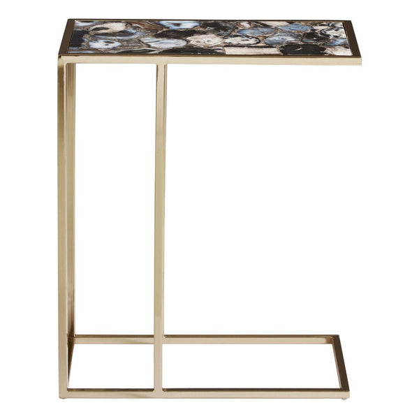 Vita Black And Gold Agate Side Table - Canwell Interiors Limited - Xshowhome