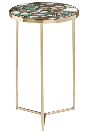 Vita Green Agate Round Side Table - Canwell Interiors Limited - Xshowhome