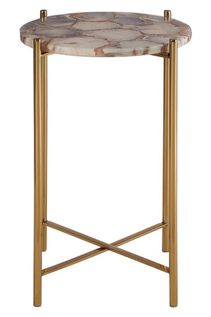 Vita Natural Agate Side Table - Canwell Interiors Limited - Xshowhome