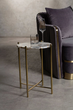 Vita Natural Agate Side Table - XShowhome Limited - Xshowhome
