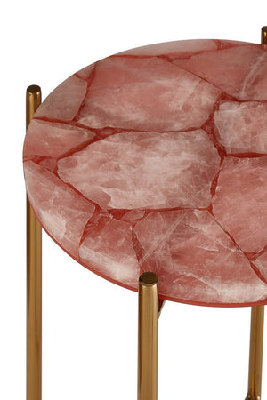 Vita Pink Quartz Side Table - Canwell Interiors Limited - Xshowhome