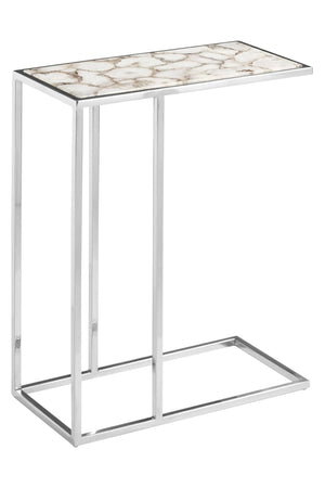 Vita White And Silver Agate Side Table - XShowhome Limited - Xshowhome