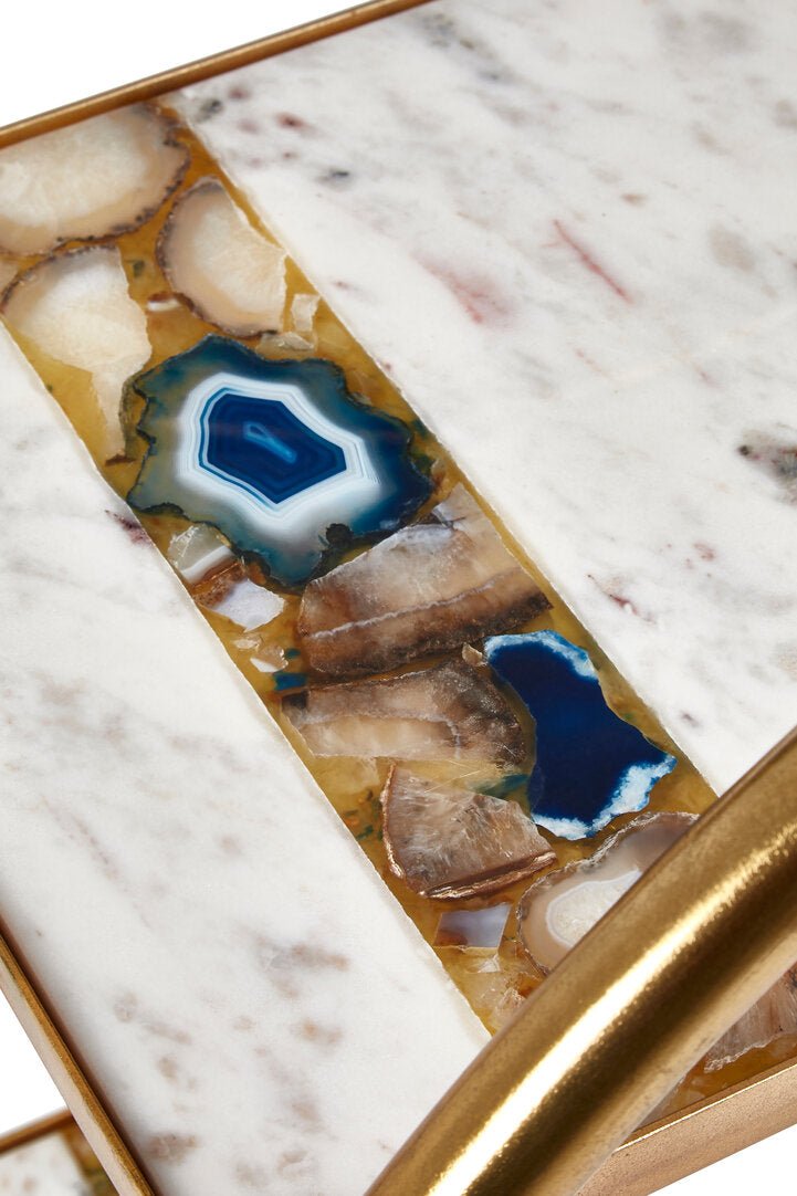 Vizzini 2 Tier Gold Finish Bar Trolley - Canwell Interiors Limited - Xshowhome