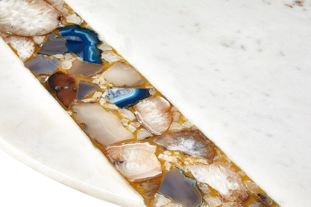 Vizzini Agate Marble Top Round Coffee Table - Canwell Interiors Limited - Xshowhome