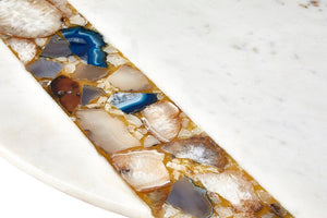 Vizzini Agate Marble Top Round Coffee Table - Canwell Interiors Limited - Xshowhome