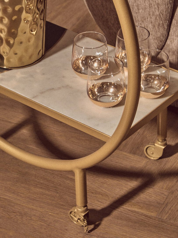 Vizzini Brass Finished 2 Tier Unit - Canwell Interiors Limited - Xshowhome