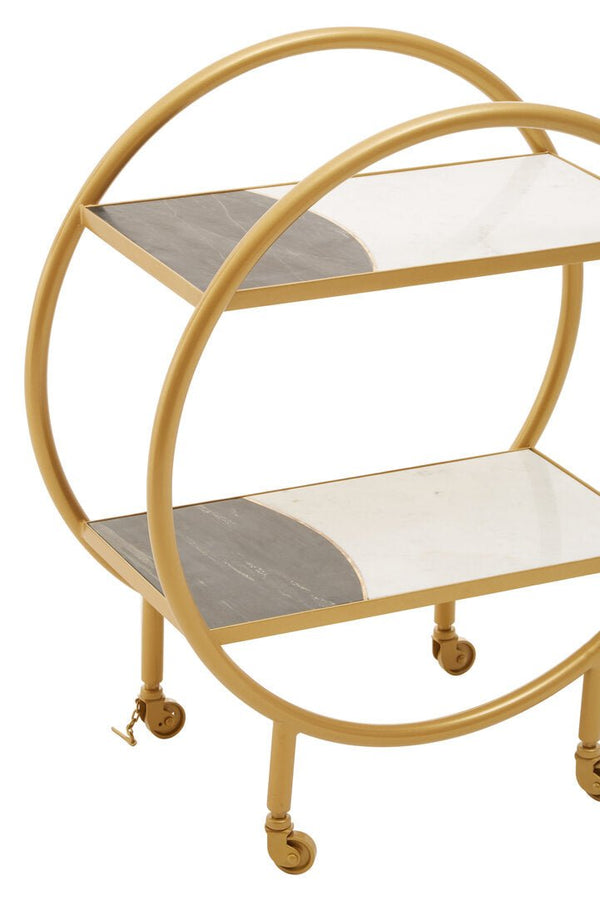 Vizzini Brass Finished 2 Tier Unit - Canwell Interiors Limited - Xshowhome