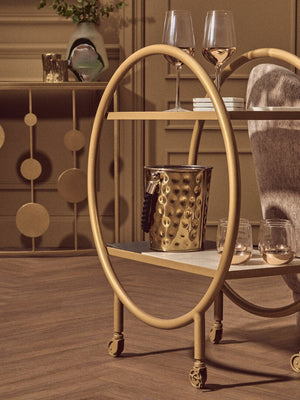 Vizzini Brass Finished 2 Tier Unit - Canwell Interiors Limited - Xshowhome