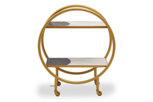 Vizzini Brass Finished 2 Tier Unit - Canwell Interiors Limited - Xshowhome