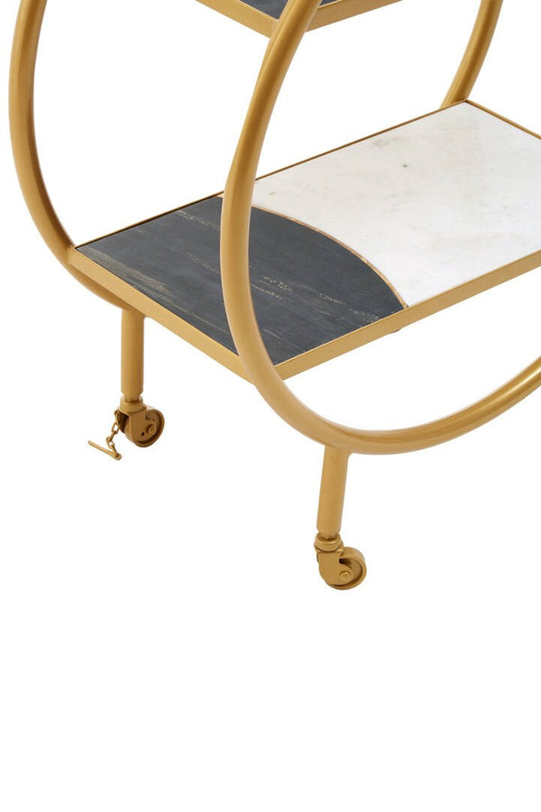 Vizzini Brass Finished 2 Tier Unit - Canwell Interiors Limited - Xshowhome