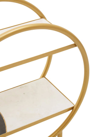Vizzini Brass Finished 2 Tier Unit - XShowhome Limited - Xshowhome